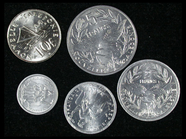 New Caledonia Set of 5 Coins